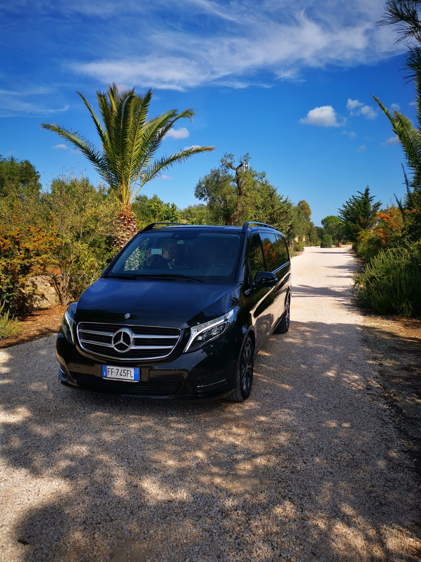 Mercedes V-Class · countryside masseria approach